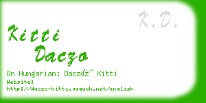 kitti daczo business card